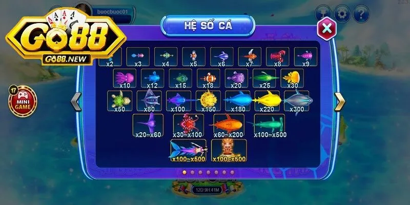 Ngư thủ áp dụng một số mẹo hay để gia tăng cơ hội thắng khi chơi Bắn cá tại Go88